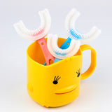 Cepillo de dientes para bebés y niños en forma de U de silicona